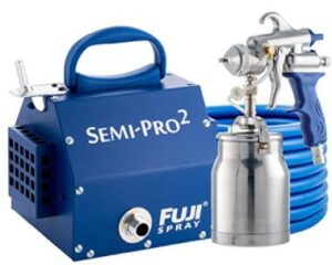 Fuji semi pro hvlp paint sprayer with adjustable pattern fan control for exterior stain